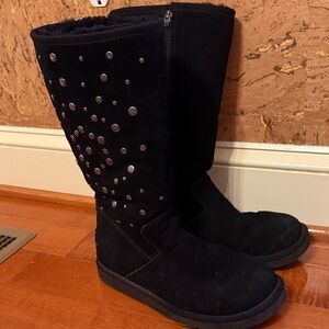 Ugg Rockstar black boots size 7, zipper inside